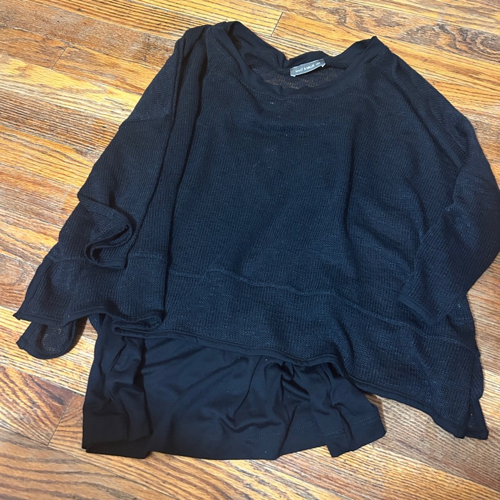 Black Knit Sweater and tank top